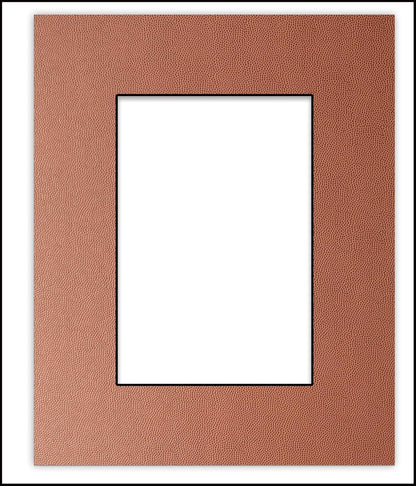 Pack of Ten Acid Free 11x14 Mats Bevel Cut for 8.5x11 Photos - Football Texture Precut Matboards With Backing Boards and Self Seal Photo Mat Bags For Pictures, Photos, Framing - 4-ply Thickness