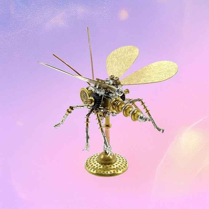 3D Metal Puzzle, Steampunk Butterfly Insect Bug Mechanical Model, Making Kit DIY Projects Metal Building Adult Hobby Kits for Men for Birthday(Butterfly-HD5)