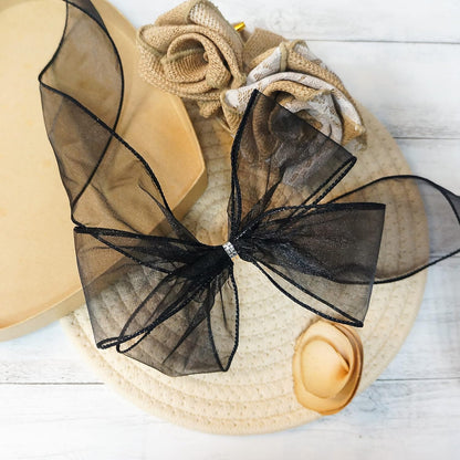 CT CRAFT LLC Sheer Organza Wired Ribbon 2.5" x 50Yards Black for Wedding Chair Bow Flora Bouquet Gift Wrapping Christmas Tree Home Decor Wreath - Crafty Corner