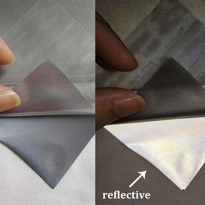 guangyintong Reflective Dark Grey Heat Transfer Vinyl HTV Rolls, 12" x 8ft Reflective Iron on Vinyl for T-Shirts, Dark Grey HTV Vinyl for All Cutter Machine Easy to Cut & Weed for HTV DIY Design