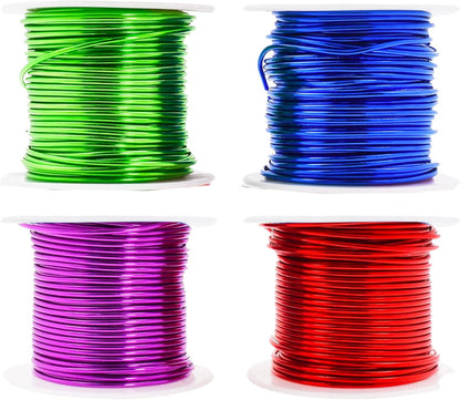 Mandala Crafts 18 Gauge Anodized Aluminum Craft Wire for Jewelry Making - 400 FT Colored Flexible Rainbow Wire - Bendable for Bonsai Armature Crafting Sculpting - Crafty Corner