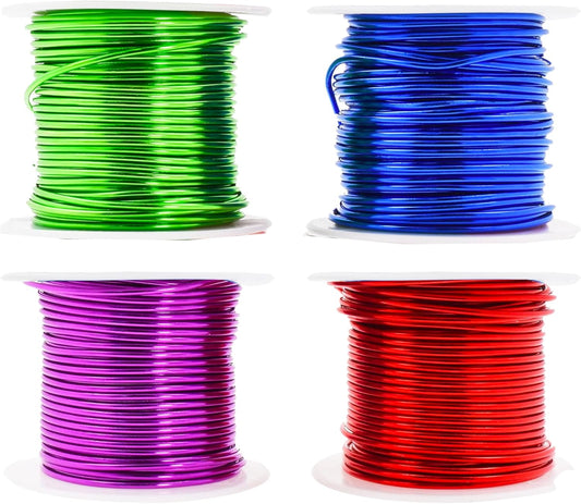 Mandala Crafts 18 Gauge Anodized Aluminum Craft Wire for Jewelry Making - 400 FT Colored Flexible Rainbow Wire - Bendable for Bonsai Armature Crafting Sculpting - Crafty Corner