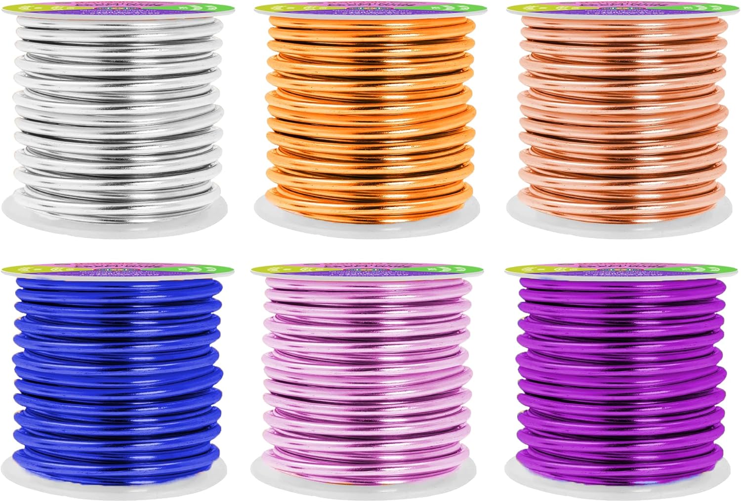 Mandala Crafts 8 Gauge Anodized Aluminum Craft Wire for Jewelry Making - 120 FT Colored Flexible Silver Copper Gold True Blue Purple Pink Wire - Bendable for Bonsai Armature Crafting Sculpting - Crafty Corner