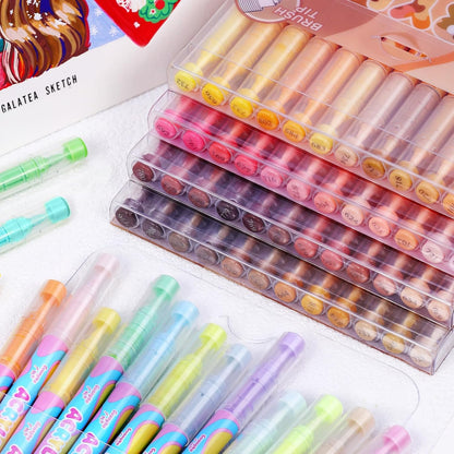 Guangna Acrylic Paint Markers 12 Colors, Skin Tone Series Set with Soft Brush Tip Water Based, Fine Tip Markers for Wood, Canvas, Rock Painting, Glass, Diy Crafts, Fabric Paint