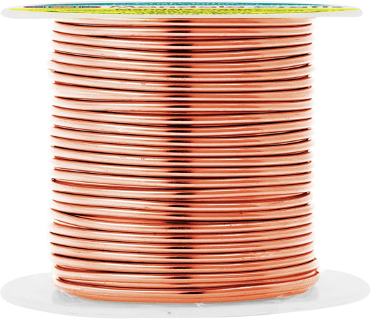 Mandala Crafts 14 Gauge Anodized Aluminum Craft Wire for Jewelry Making - 60 FT Colored Flexible Copper Tone Wire - Bendable for Bonsai Armature Crafting Sculpting - Crafty Corner