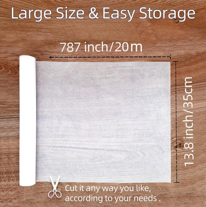 MLNSUNNY 13.8"x787" Artist Teabag Roll Paper - Wet Strength Tissue for DIY Decor, Tracing, Collage, Bookbinding & Repair, Cyanotype, Lanterns Craft