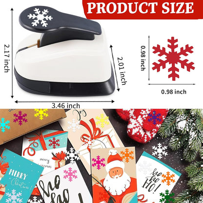 Snowflakes Punch for Crafting, 1 Inch Christmas Punch, Paper Punches for Christmas, Snowflakes Hole Punches, Snowflake Crafts Puncher for Handmade Scrapbook Cards - Crafty Corner
