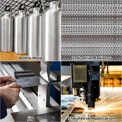 6 Pack 5052 Aluminum Sheet Metal 12 x 12 x 1/64 (0.02”) Inch Thin Flat Plain Aluminum Plate Panel Covered with Protective Film, Heat Treatable Aluminum Sheet for Crafting Industry Welding