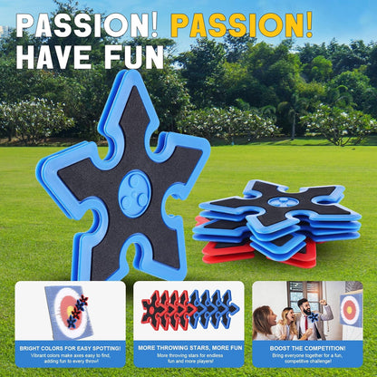 Throwing Axe for Axe Throwing Game for Backyard, Throwing Axe Set with Throwing Star for Outdoor Games, Durable and Fun for All Ages