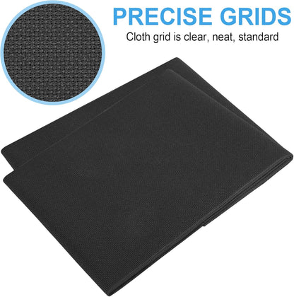 Cross Stitch Fabric 14 Count Aida Cloth 59 x 39 Inch Large Size Classic Reserve Cross Stitch Supplies Embroidery Fabric for Home DIY Craft Decoration Handmade, Black
