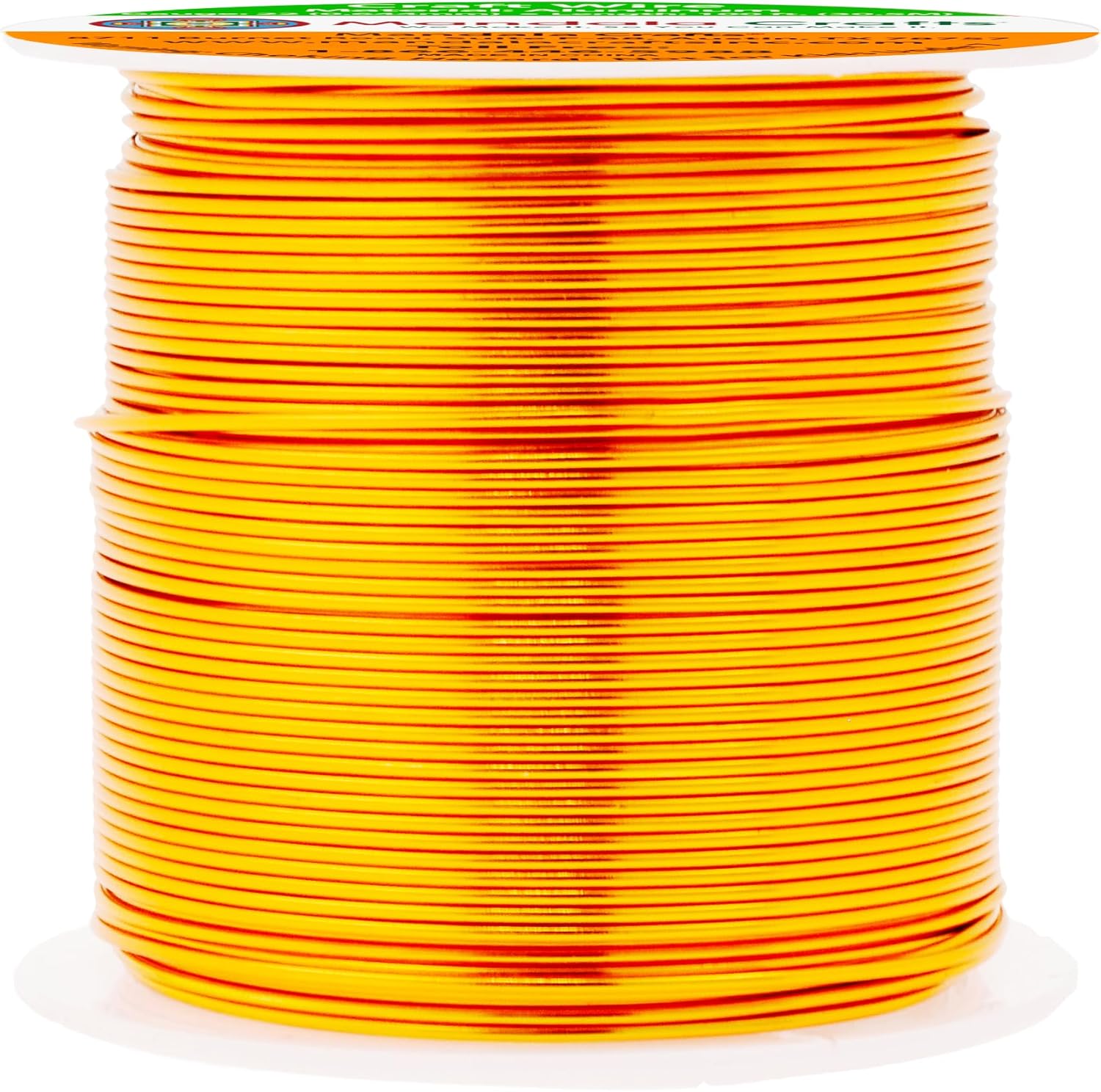 Mandala Crafts 22 Gauge Anodized Aluminum Craft Wire for Jewelry Making - 100 FT Colored Flexible Gold Tone Wire - Bendable for Bonsai Armature Crafting Sculpting - Crafty Corner