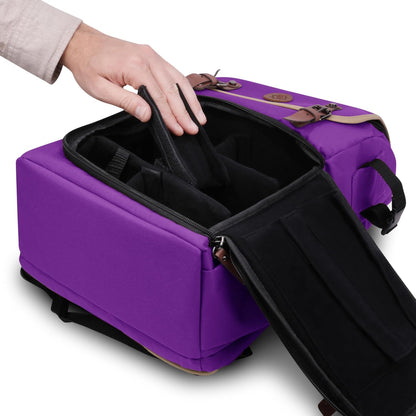 ENHANCE Designer Edition TCG Backpack - MTG Deck Bag Card Binder Space, TCG Deck Box Storage, MTG Playmat Holder - Card Storage Compatible with Magic the Gathering, Pokemon, Lorcana (Canvas Purple)