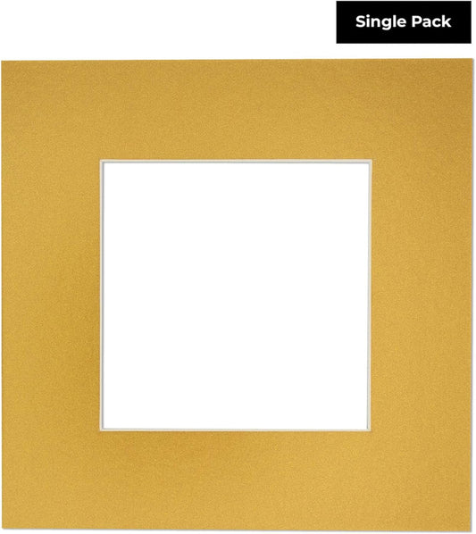 Poster Palooza 11x14 Gold Mat for 8.5x11 Photo - Metallic Gold Picture Matboard for Frames Measuring 11 x 14 Inches - Bevel Cut Matte to Display Art 8.5 x 11 Inches - ONE MAT