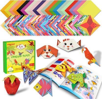 308 Sheets Origami Paper Kit, 5.5inch Craft Origami Set for Kids Ages 5-12, with 54 Patterns & Guiding Book for Beginners, Art Projects for Children Adult, Birthday Christmas Gifts for Boys&Girls - Crafty Corner