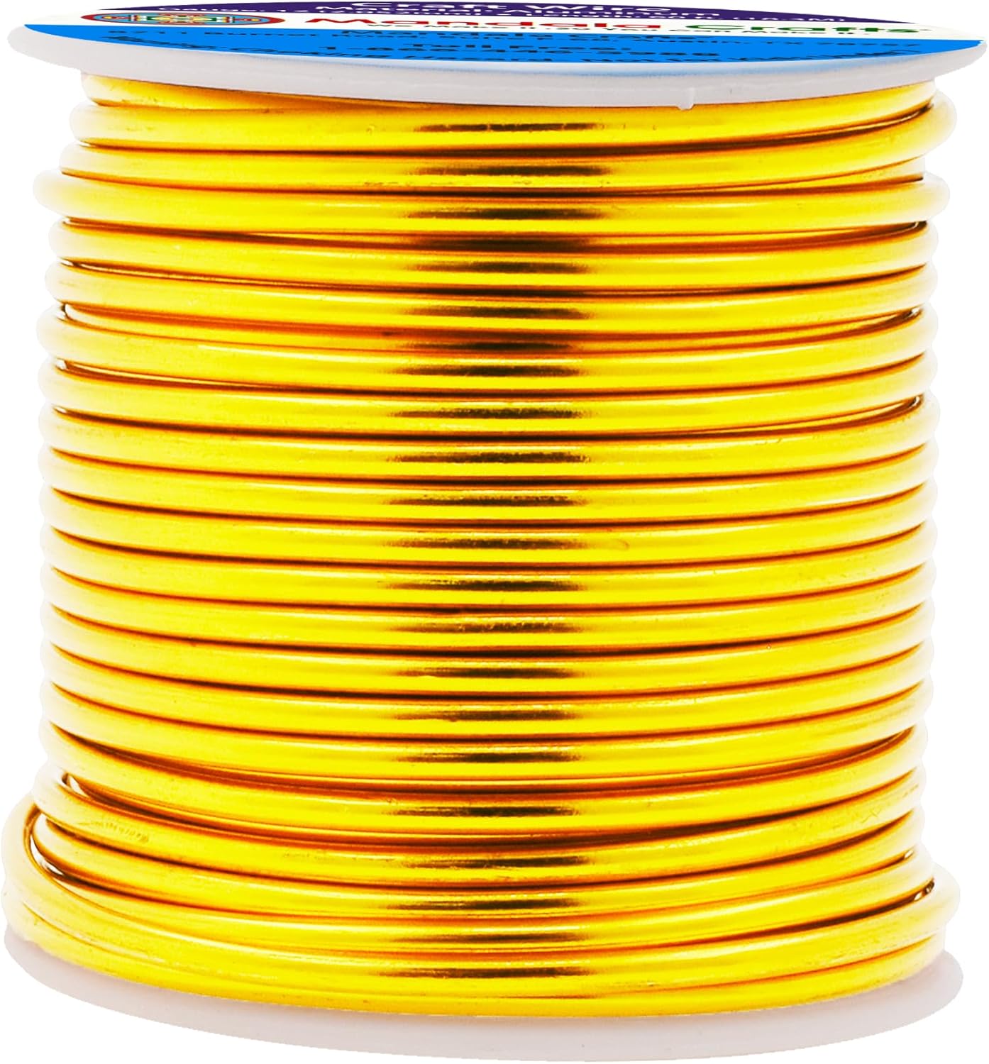 Mandala Crafts 12 Gauge Anodized Aluminum Craft Wire for Jewelry Making - 60 FT Colored Flexible Light Gold Tone Wire - Bendable for Bonsai Armature Crafting Sculpting - Crafty Corner