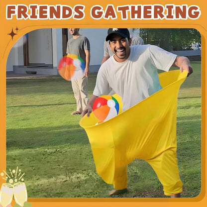 Granny Pants Yard Game – Hilarious Giant Stretchy Pant with Inflatable Ball Relay Set for Families, Adults, and Backyard Parties