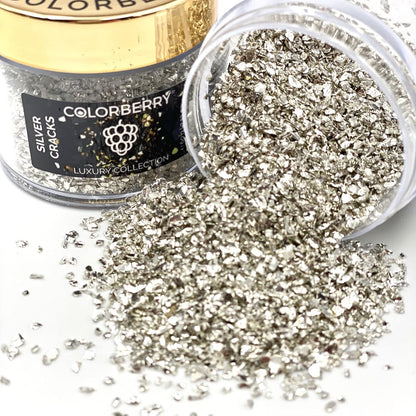 Colorberry Luxury Collection - Small Stone Chips & Glitter to Perfect Your Resin & Jesin Art & Artwork (Silver)