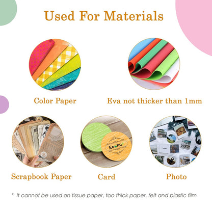 Set 5 Circle Paper Punch 0.3'' / 0.6'' / 1'' / 1.5'' / 2'', Scrapbooking Hole Punches Crafting, Design for Office Supplies, Card Making, DIY Photo Album. - Crafty Corner