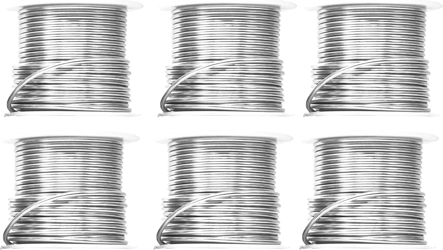 Mandala Crafts 14 Gauge Anodized Aluminum Craft Wire for Jewelry Making – 330 FT Colored Flexible Silver Combo Wire - Bendable for Bonsai Armature Crafting Sculpting - Crafty Corner