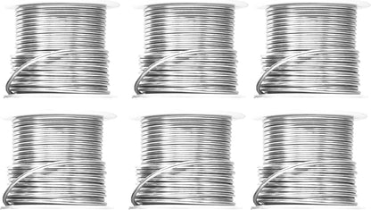Mandala Crafts 14 Gauge Anodized Aluminum Craft Wire for Jewelry Making – 330 FT Colored Flexible Silver Combo Wire - Bendable for Bonsai Armature Crafting Sculpting - Crafty Corner