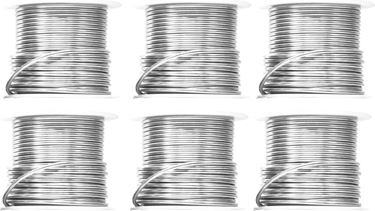 Mandala Crafts 14 Gauge Anodized Aluminum Craft Wire for Jewelry Making – 330 FT Colored Flexible Silver Combo Wire - Bendable for Bonsai Armature Crafting Sculpting - Crafty Corner