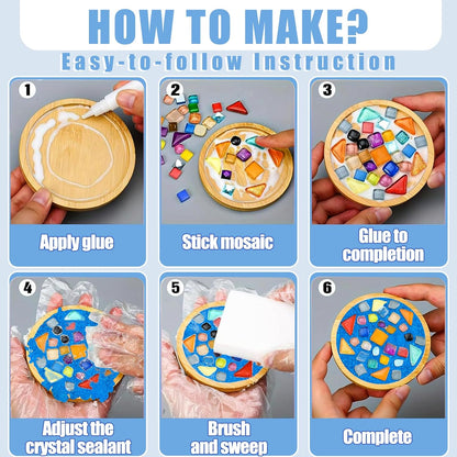 Mosaic Crystal Grout, Mosaics Tile Tools, Mosaic Tile Accessories – Essential for Handmade Grouting and Perfect for DIY Craft Projects (Blue, 8.8oz)
