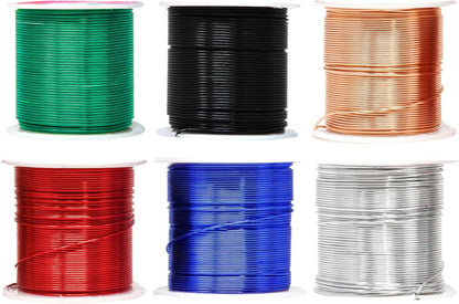 Mandala Crafts 12 14 16 18 20 22 Gauge Anodized Jewelry Making Beading Floral Colored Aluminum Craft Wire Wholesale Combo (20 Gauge, Combo 9) - Crafty Corner