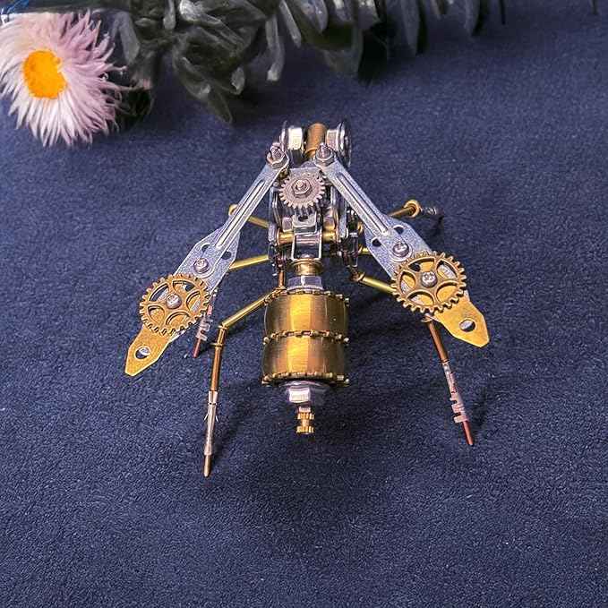Mechanical Wasp Model Steampunk Insect Sculpture,3D Metal Model Kits, DIY Projects Hobby Kit Metal Building,Arts and Crafts Sets,Gifts for Birthday (Mechanical Wasp A)