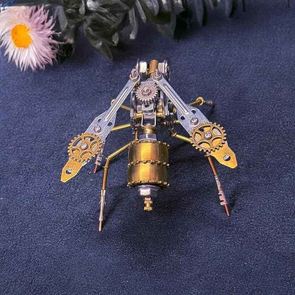 Mechanical Wasp Model Steampunk Insect Sculpture,3D Metal Model Kits, DIY Projects Hobby Kit Metal Building,Arts and Crafts Sets,Gifts for Birthday (Mechanical Wasp A)