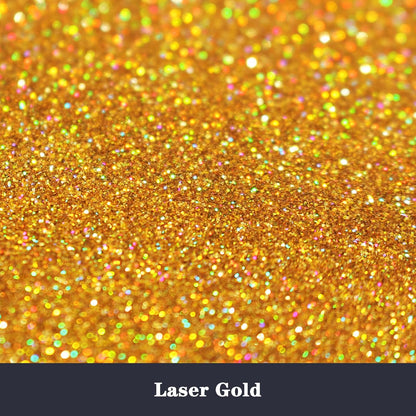Holographic Fine Glitter for Epoxy Resin DIY Craft,ANGXILIN High Capacity 260g Shaker Bottle Fine Glitter for Nail Art Face Body Make Up,Tumblers Earrings Jewelry Making Fine Glitter (Laser Gold)