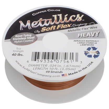 Soft Flex 49 Strand Beading Wire - Heavy 0.24 Diameter - 10 Feet Nylon Design Wire - Crafty Corner