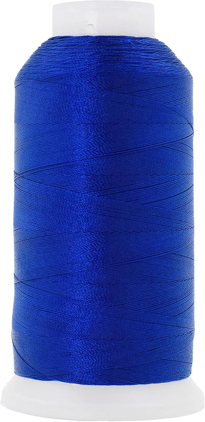 Mandala Crafts Royal Blue Heavy Duty Thread - 1500 Yds Tex 70 for Sewing, Drapery, Jeans, Leather, Hair, Bonded Polyester Outdoor Marine Upholstery
