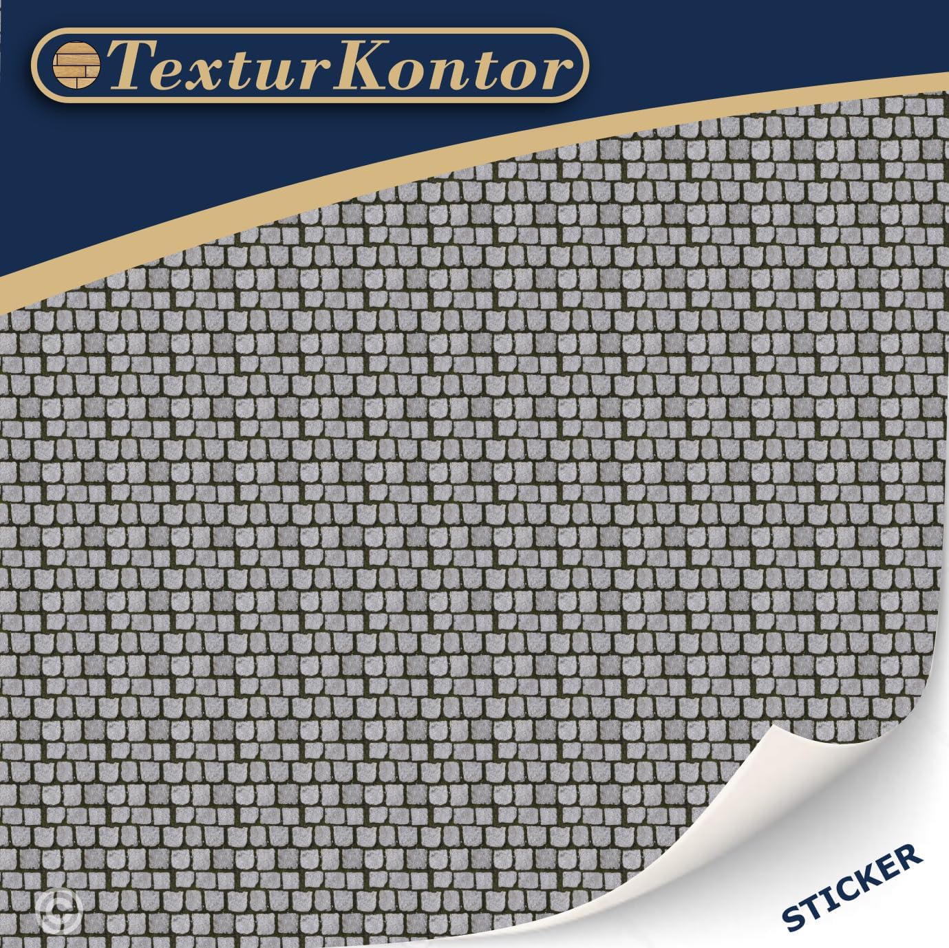 3 Sheets Self-Adhesive Decorative Film Paving Stones and Surfaces for Model Making in Scale 1:87 Scale H0 (UK: 3.5 mm Scale) (Cobblestone)