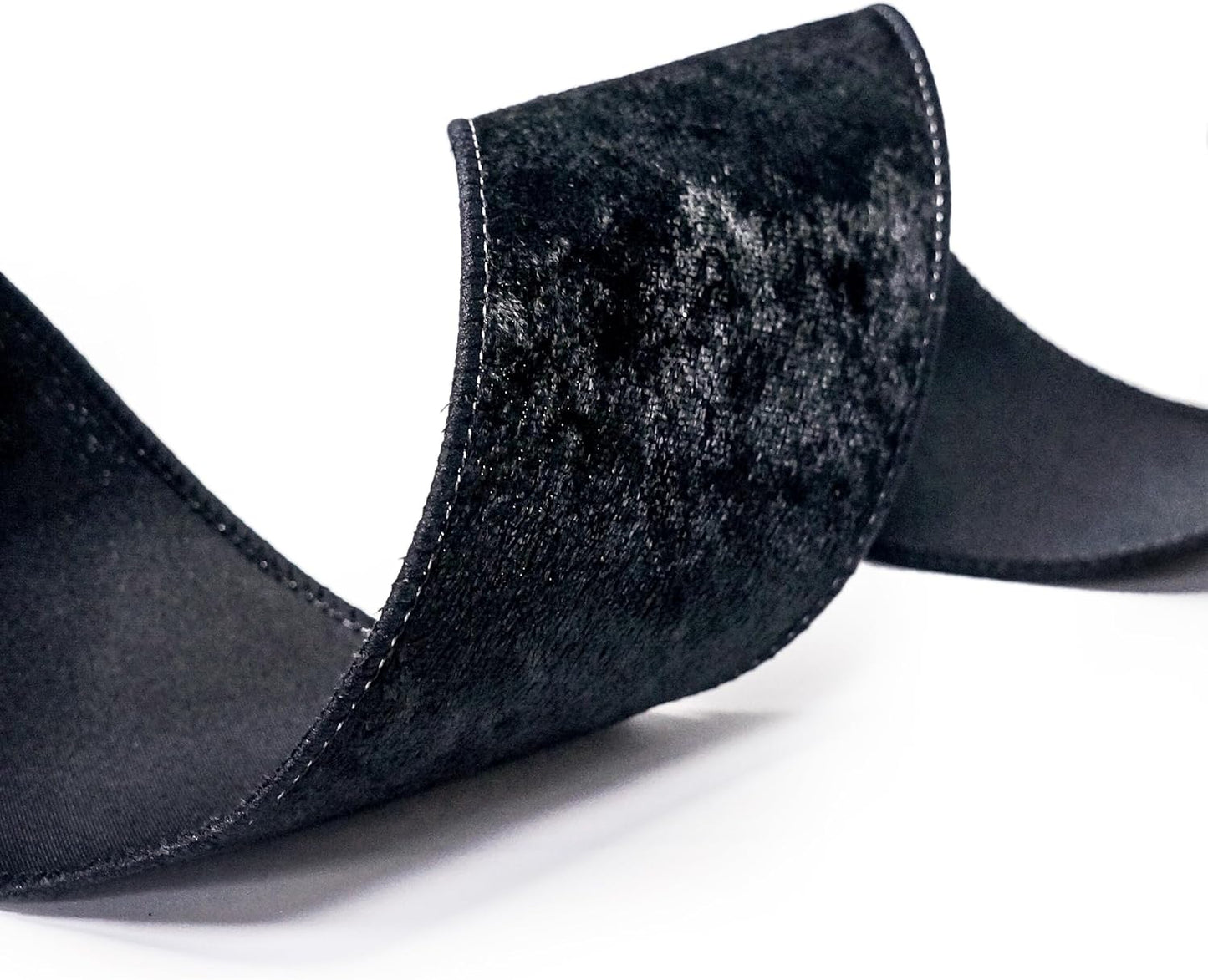 Black Velvet Ribbon 2.5 Inch x 10 Yards for Christmas Tree Topper Home Decoration Wreath Gift Wrapping DIY Craft - Crafty Corner