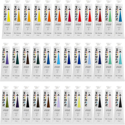 MEEDEN Artist Oil Paint Set - 36 Colors x 170ml/5.7oz Tubes - Art Supplies for Canvas Painting