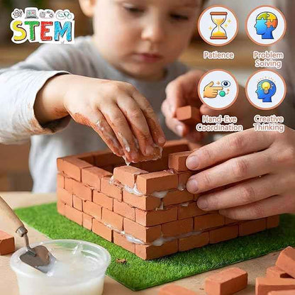 Brick and Mortar Construction Set, DIY Building Blocks for Kids Ages 6+, STEM Construction Kit, Versatile Creative Play, Great Birthday Gift
