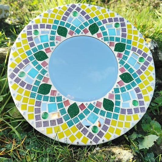Youway Style Square Mosaic Tiles for Crafts Bulk,3/4 inch Vitreous Square Glossy Mosaic Pieces, 2.2 Pounds Mosaic Glass Tiles for DIY Art Crafts Supplies