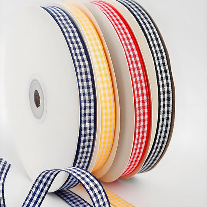 Classic Gingham Checkered Ribbon, Assorted Colors Premium Polyster Plaid Checkered Craft Ribbon for Gift Wrapping, DIY Projects, Hair Bows,Scrapbooking & Party Decor (Light Pink, 3/8x50Yd) - Crafty Corner