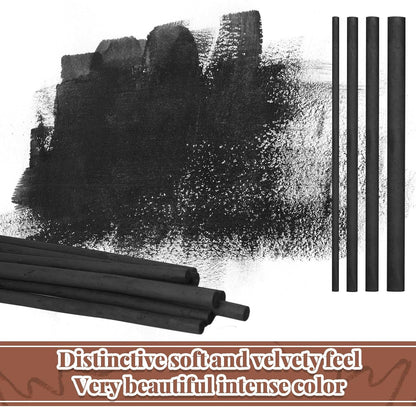 Gueevin 60 Pcs Willow Charcoal Sticks, Willow Charcoal, Artists, Beginners, Students, Perfect for Sketching, Drawing, Shading, and Fine Art Christmas Gifts for Art (2-4mm，4-5mm，5-7mm，7-9mm)