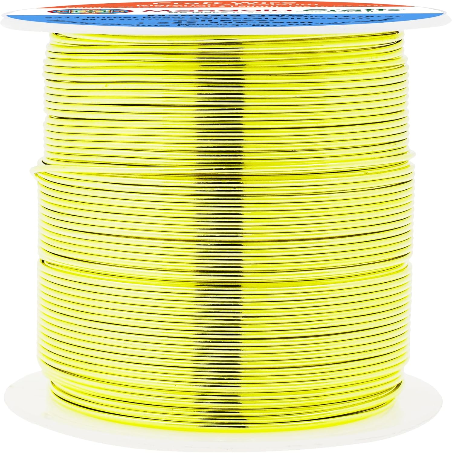 Mandala Crafts 20 Gauge Anodized Aluminum Craft Wire for Jewelry Making - 100 FT Colored Flexible Yellow Green Wire - Bendable for Bonsai Armature Crafting Sculpting - Crafty Corner