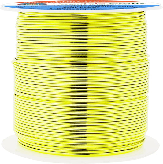 Mandala Crafts 20 Gauge Anodized Aluminum Craft Wire for Jewelry Making - 100 FT Colored Flexible Yellow Green Wire - Bendable for Bonsai Armature Crafting Sculpting - Crafty Corner