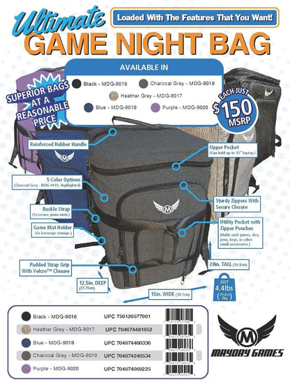 Ultimate Board Game Travel Bag – Durable Storage Case for Up to 10 Games, Water-Resistant, Adjustable Strap & Handles – Perfect for Game Nights, Conventions & Tournaments (Parent) (Purple)