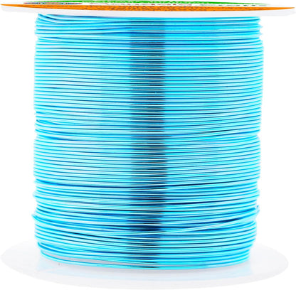 Mandala Crafts 22 Gauge Anodized Aluminum Craft Wire for Jewelry Making - 100 FT Colored Flexible Turquoise Wire - Bendable for Bonsai Armature Crafting Sculpting - Crafty Corner