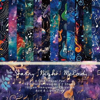 YASMEN 6"x6" Scrapbook Paper Pad - 24 Sheets of Patterned Cardstock for Card Making, Scrapbooking, Junk Journal, DIY Gift Cards - Single-Sided Decopodge Decorative Craft Paper - Crafty Corner