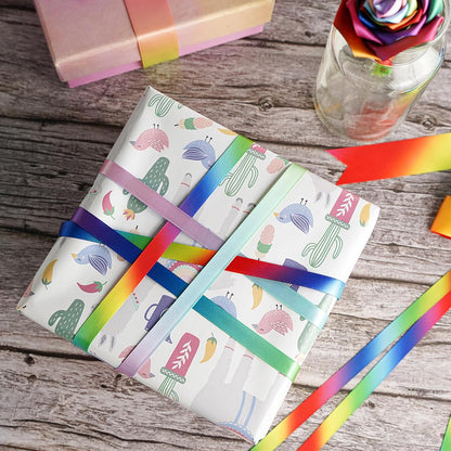 MEEDEE Rainbow Satin Ribbon - 3/8 inch Colored Ribbon for Crafts, Gift Wrapping, Birthday Party, Pride Party, Wedding Decorating - 50 Yards - Crafty Corner