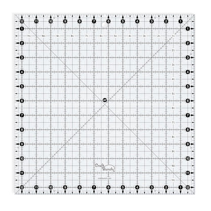 Non-Slip Square Quilt Template Ruler (12.5" x 12.5")