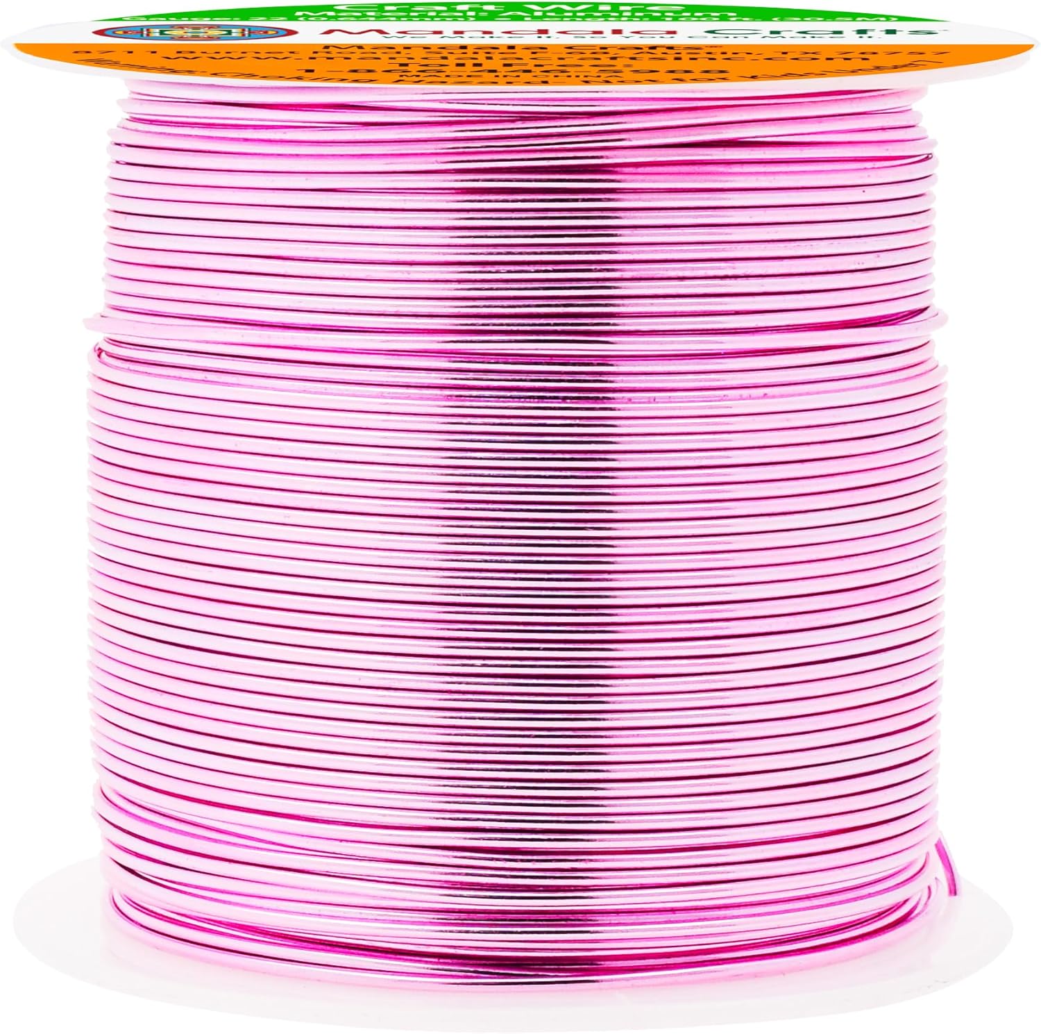 Mandala Crafts 22 Gauge Anodized Aluminum Craft Wire for Jewelry Making - 100 FT Colored Flexible Pink Wire - Bendable for Bonsai Armature Crafting Sculpting - Crafty Corner