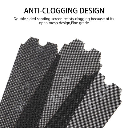 SCOTTCHEN Drywall Sanding Screen Mesh Sheet 11-1/4" x 4-3/16" Grit: #60,80,120,220,320-20pcs