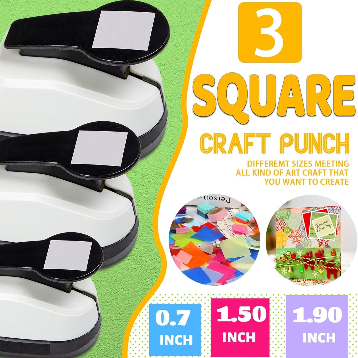 Square Hole Puncher Square Paper Punch Shape Punches for Paper Crafts - Crafty Corner