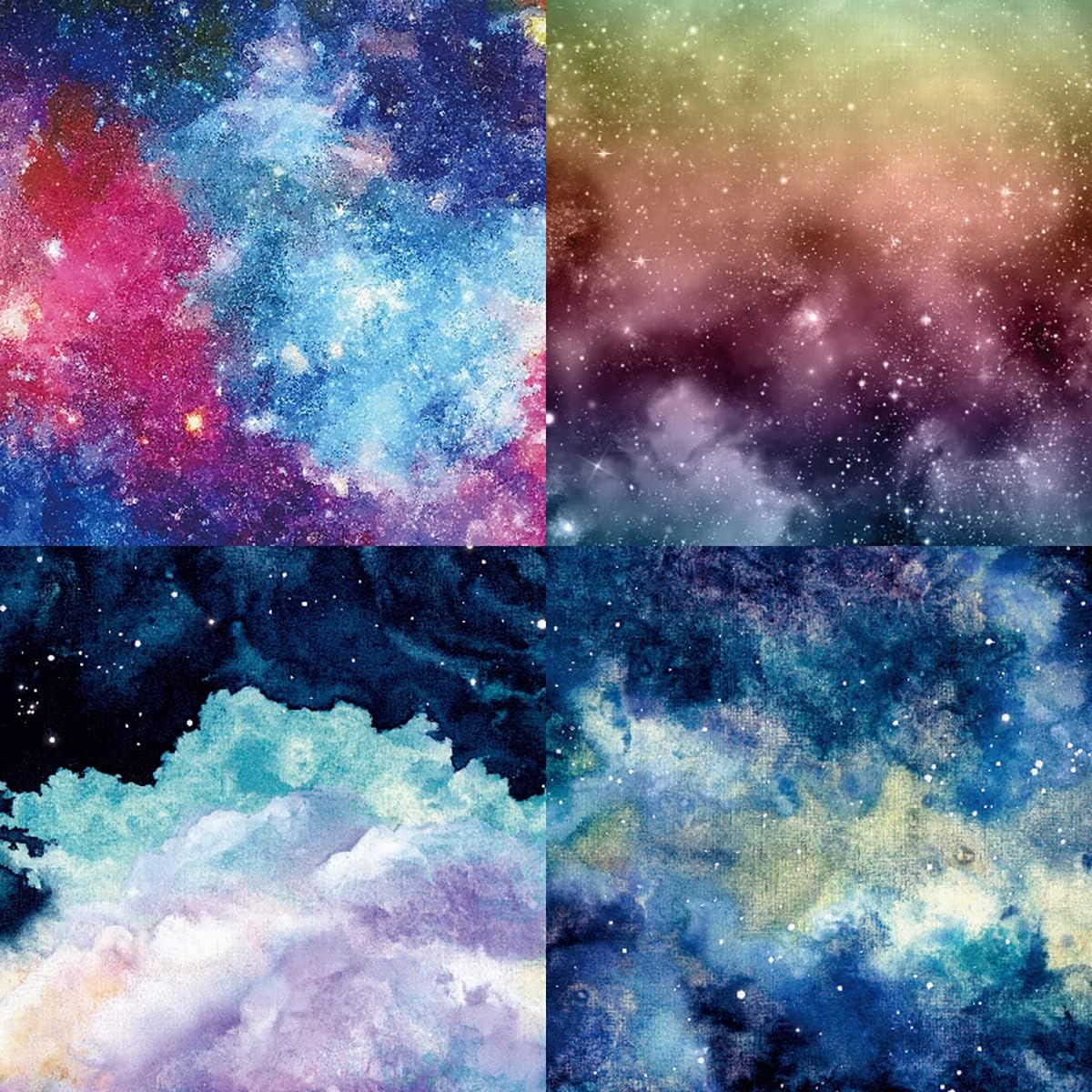 YASMEN Scrapbook Paper Pad, 24 Sheets Celestial Themed Mixture Colored Paper, 6"×6” Space Galaxy Cardstock Pads for Card Making,Designer Junk Journal, Planners, Background Borders Greeting Cards - Crafty Corner